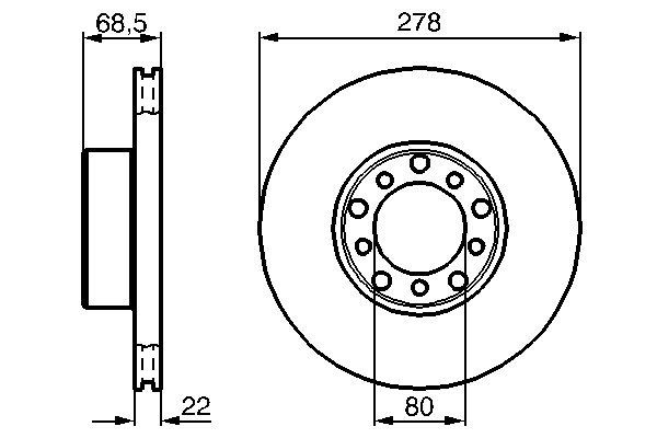 BOSCH 0 986 478 061 Brake Disc