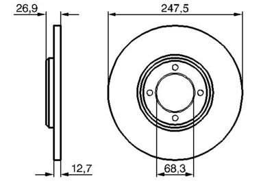 Brake Disc BOSCH 0 986 478 071