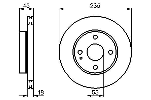 BOSCH 0 986 478 241 Brake Disc