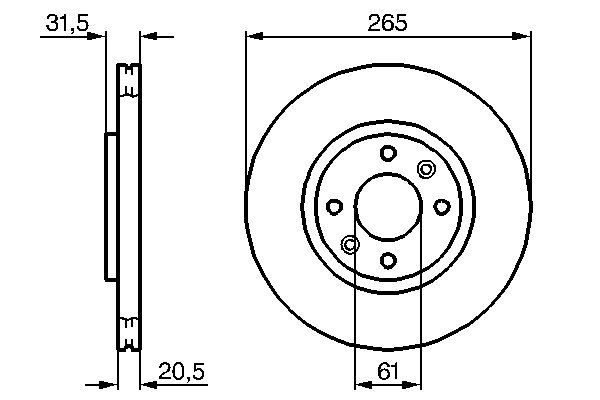 BOSCH 0 986 478 279 Brake Disc