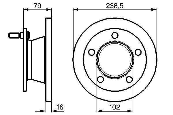 BOSCH 0 986 478 357 Brake Disc