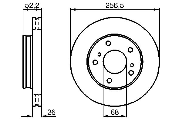 BOSCH 0 986 478 485 Brake Disc
