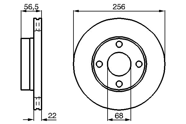 BOSCH 0 986 478 550 Brake Disc