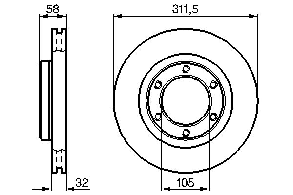 BOSCH 0 986 478 580 Brake Disc