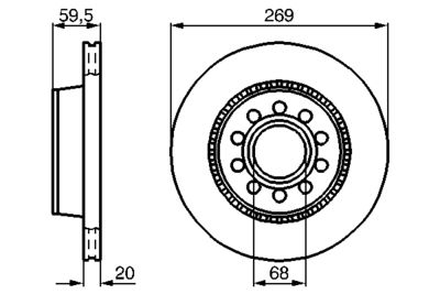 Brake Disc BOSCH 0 986 478 614