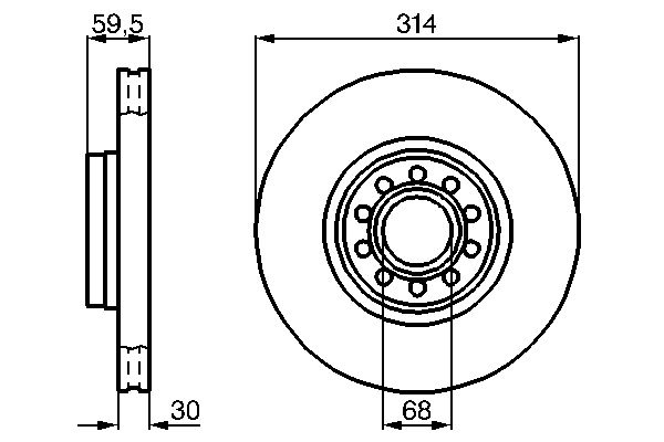 BOSCH 0 986 478 617 Brake Disc