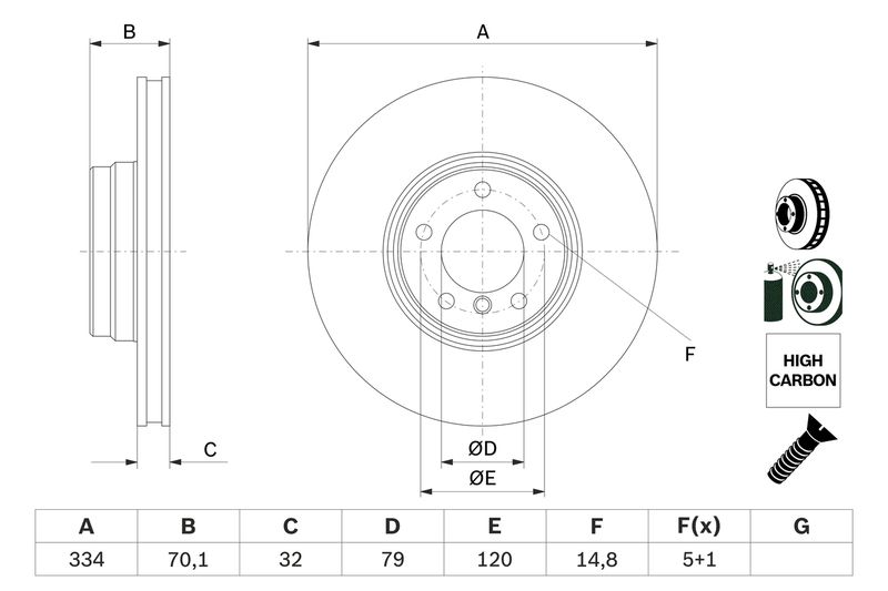 BOSCH 0 986 478 623 Brake Disc