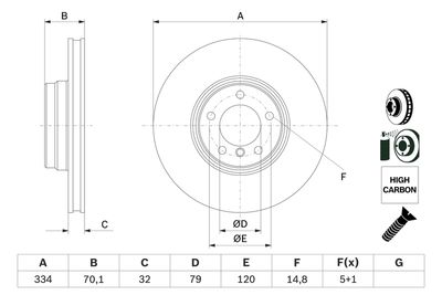 Brake Disc BOSCH 0 986 478 623