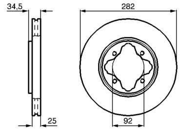 Brake Disc BOSCH 0 986 478 634