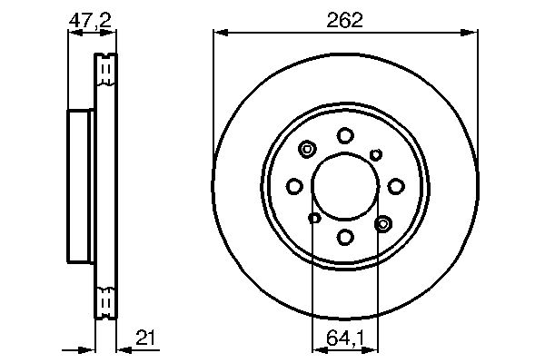BOSCH 0 986 478 657 Brake Disc