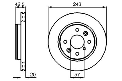 Brake Disc BOSCH 0 986 478 659