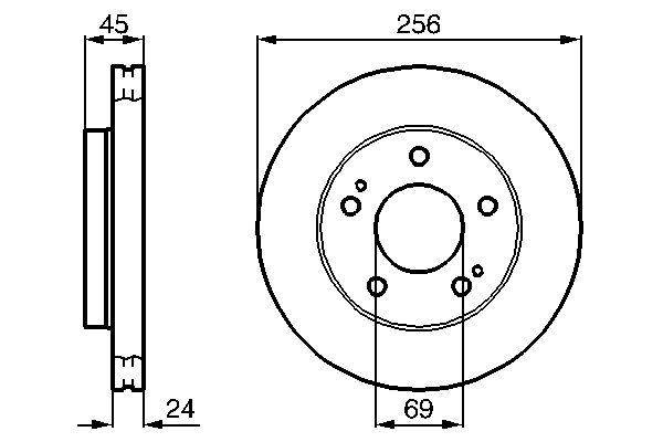BOSCH 0 986 478 708 Brake Disc