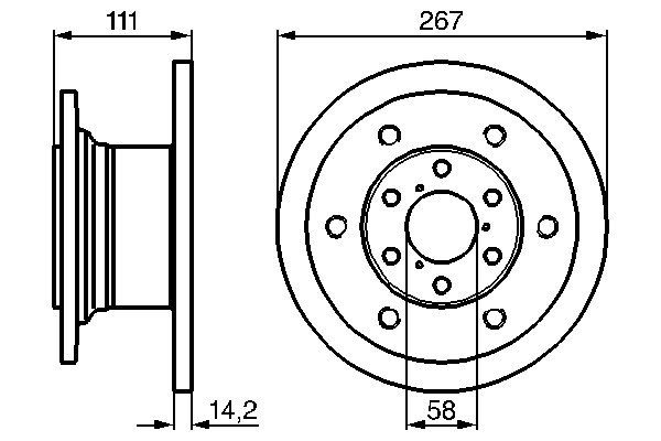 BOSCH 0 986 478 742 Brake Disc