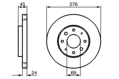 Brake Disc BOSCH 0 986 479 140