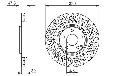 Brake Disc BOSCH 0 986 479 334