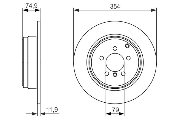 BOSCH 0 986 479 612 Brake Disc
