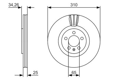 Brake Disc BOSCH 0 986 479 642