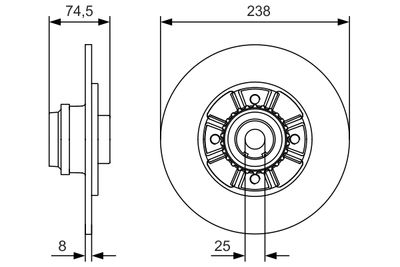 Brake Disc BOSCH 0 986 479 760