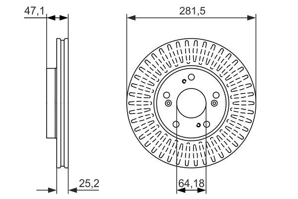 BOSCH 0 986 479 781 Brake Disc