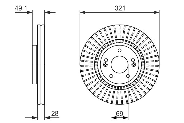 BOSCH 0 986 479 786 Brake Disc