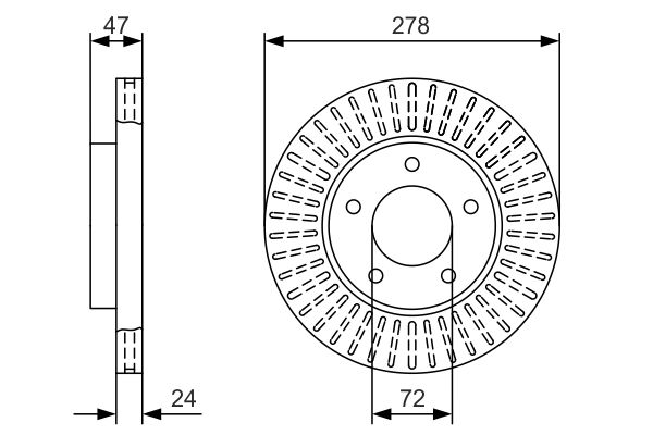BOSCH 0 986 479 A52 Brake Disc