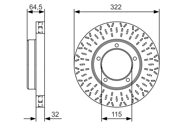 BOSCH 0 986 479 A64 Brake Disc