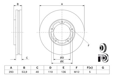 Brake Disc BOSCH 0 986 479 D81