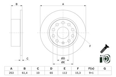 Brake Disc BOSCH 0 986 479 E00