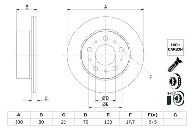 Brake Disc BOSCH 0 986 479 E02