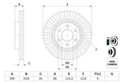 Brake Disc BOSCH 0 986 479 E35