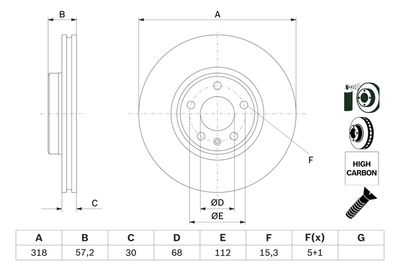 Brake Disc BOSCH 0 986 479 E49