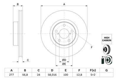 Brake Disc BOSCH 0 986 479 E69
