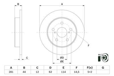 Brake Disc BOSCH 0 986 479 E91
