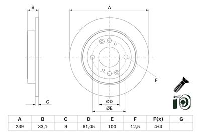 Brake Disc BOSCH 0 986 479 E95