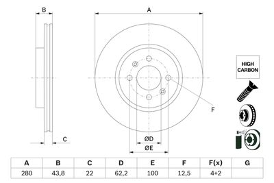 Brake Disc BOSCH 0 986 479 E98
