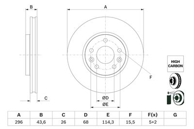 Brake Disc BOSCH 0 986 479 F05