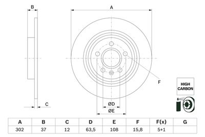 Brake Disc BOSCH 0 986 479 G98