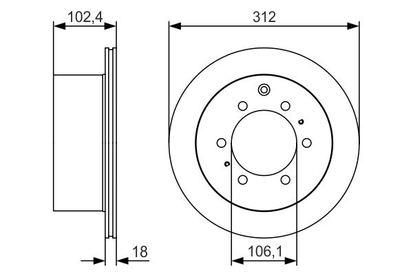 BOSCH 0 986 479 R57 Brake Disc