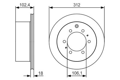Brake Disc BOSCH 0 986 479 R57