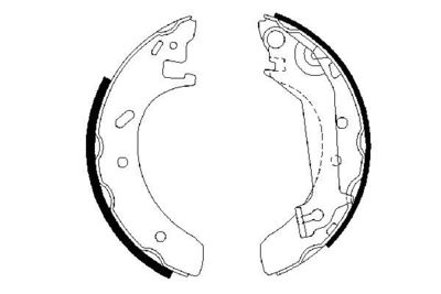 Brake Shoe Set BOSCH 0 986 487 523