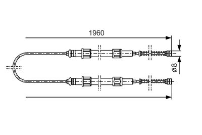 Cable Pull, parking brake BOSCH 1 987 477 002