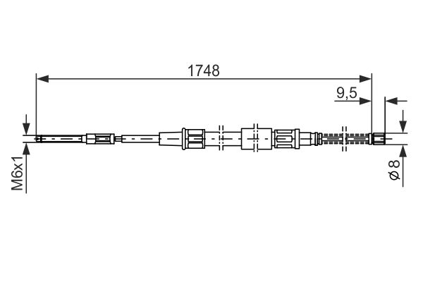 BOSCH 1 987 477 046 Cable Pull, parking brake