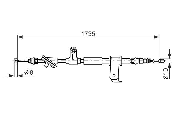 BOSCH 1 987 477 112 Cable Pull, parking brake