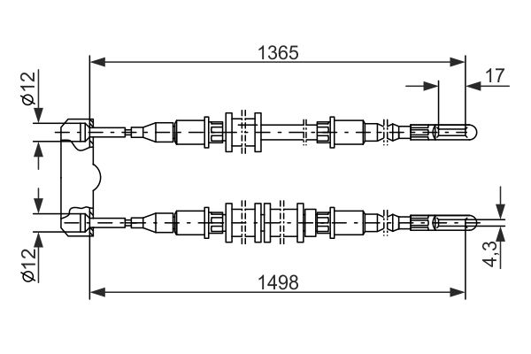 BOSCH 1 987 477 130 Cable Pull, parking brake