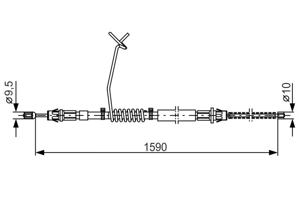 BOSCH 1 987 477 175 Cable Pull, parking brake