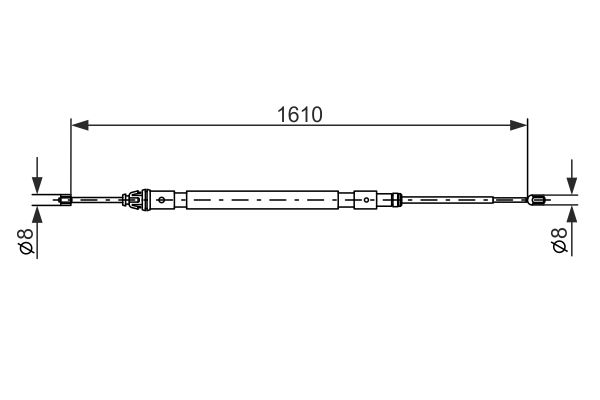 BOSCH 1 987 477 238 Cable Pull, parking brake