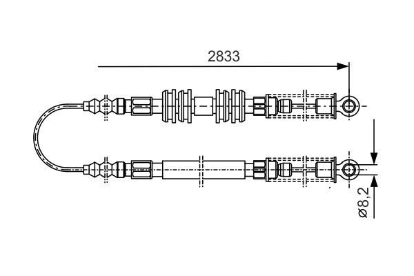 BOSCH 1 987 477 296 Cable Pull, parking brake