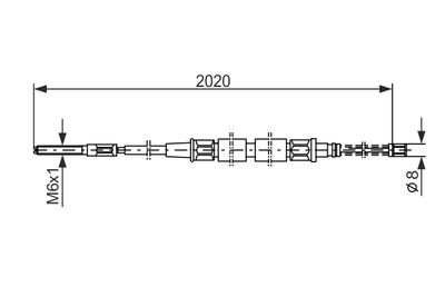 Cable Pull, parking brake BOSCH 1 987 477 322