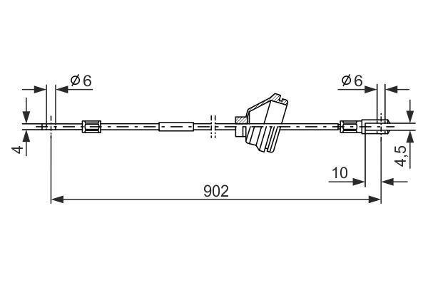 BOSCH 1 987 477 349 Cable Pull, parking brake
