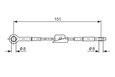 Cable Pull, parking brake BOSCH 1 987 477 367
